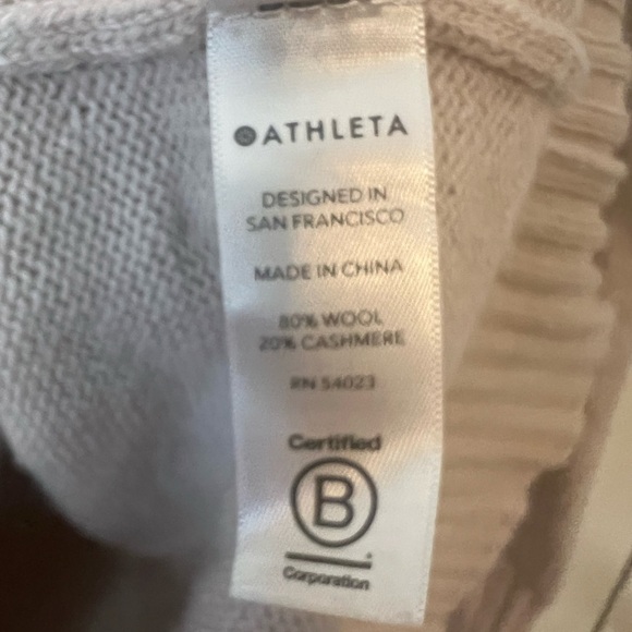 Athleta Wool Cashmere V-Neck Tunic Sweater - Picture 9 of 9